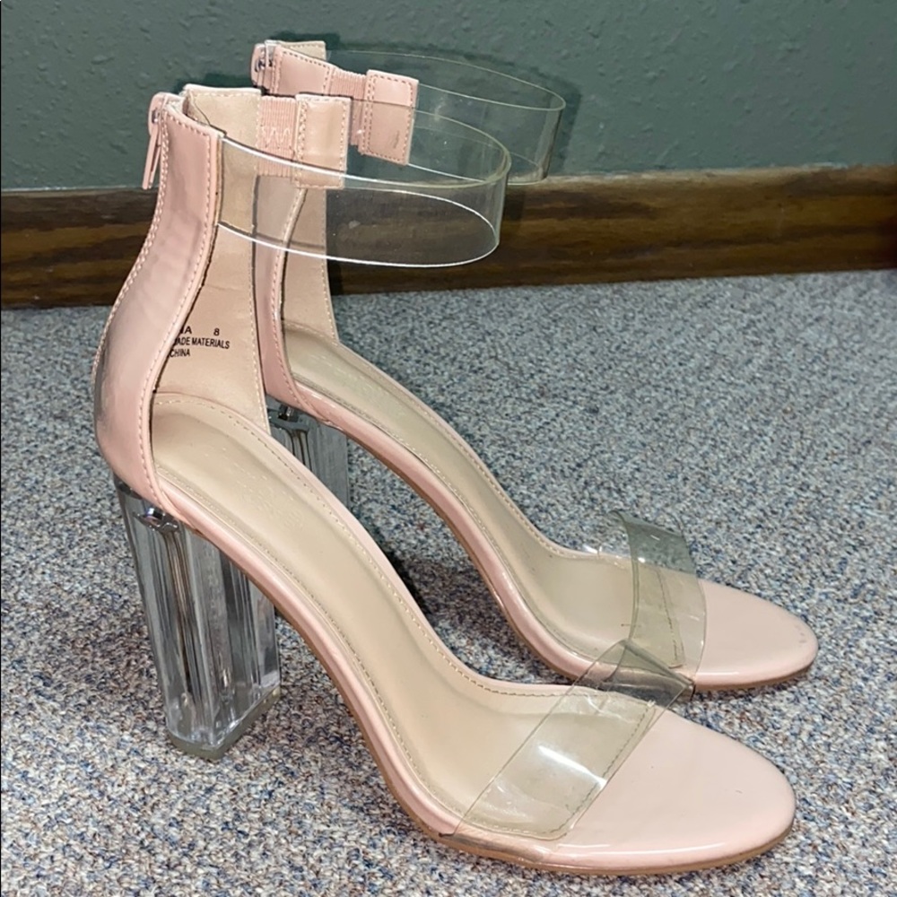 Charlotte Russe clear heeled sandals